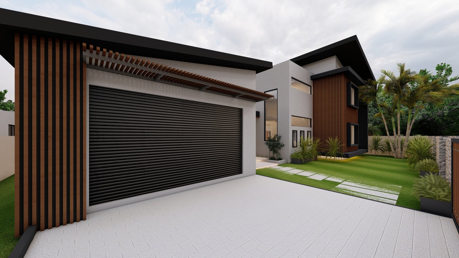 Residence 01, view 3, 3D visualisation