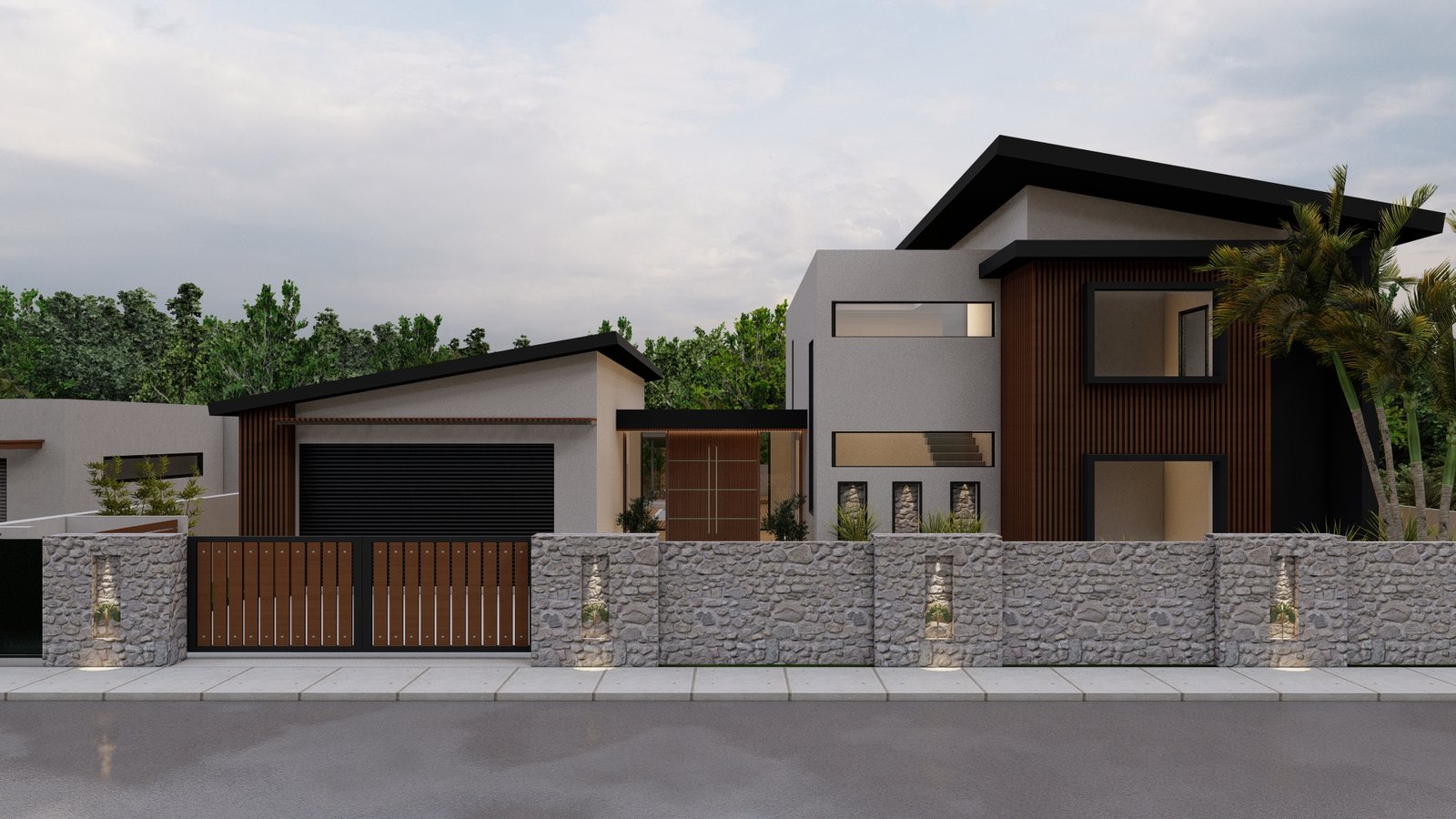 Residence 01, view 2, 3D visualisation
