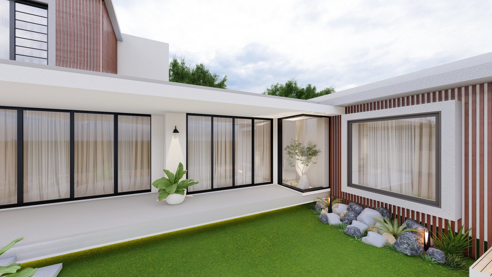Residence 01, view 9, 3D visualisation
